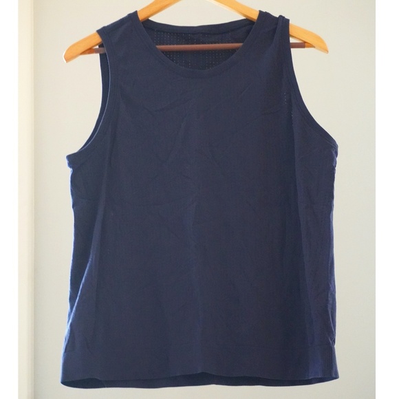 Athleta Tops - Athleta In Motion Seamless Tank (Navy Blue) - Size Large